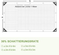 SDLDEER 2x4m árnyékoló háló 30% UV-védelemmel, szellőző pergola és balkon árnyékoláshoz 2