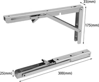 SDLDEER Összecsukható Konzol 300mm Fali Tartó Polctartó 2db Szett 2
