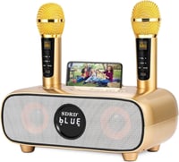 SDRD Bluetooth Karaoke Rendszer 2 Vezeték Nélküli Mikrofonnal, 200W Hordozható Hangszóró, USB/TF/AUX Bemenet, Otthoni és Kültéri Bulikhoz 1