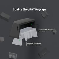 Sada klávesov SDYZ PBT, bočná potlač, double-shot, prechodová sivá, OEM profil, 136 klávesov, minimalistický štýl 4
