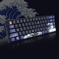 Sada 78 kláves SDYZ PBT, 60% rozloženie, motív Veľká vlna pri Kanagawe, profil Cherry, pre spínače 61/64/66/68 Cherry Gateron MX 5