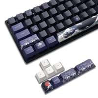 Sada 78 kláves SDYZ PBT, 60% rozloženie, motív Veľká vlna pri Kanagawe, profil Cherry, pre spínače 61/64/66/68 Cherry Gateron MX 1