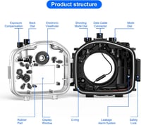 Sea frogs Vízalatti Kameraház Sony A7RIII 90mm Objektívhez - IPX8 40m Merülési Mélységig Vízálló Tok Búvárkodáshoz, Szörfözéshez 7