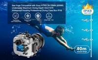 Sea frogs Vízalatti Kameraház Sony A7RIII 90mm Objektívhez - IPX8 40m Merülési Mélységig Vízálló Tok Búvárkodáshoz, Szörfözéshez 5