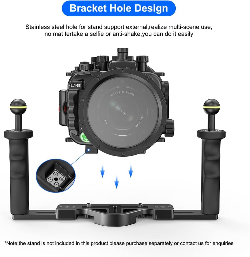 Sea frogs Vízalatti Kameraház Sony A7RIII 90mm Objektívhez - IPX8 40m Merülési Mélységig Vízálló Tok Búvárkodáshoz, Szörfözéshez