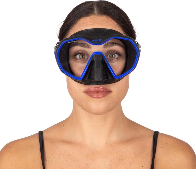 SEAC Icona Frameless egylencsés búvármaszk, olasz gyártás - Black / Blue