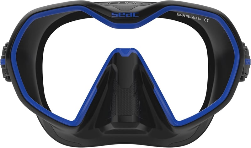 SEAC Icona Frameless egylencsés búvármaszk, olasz gyártás - Black / Blue