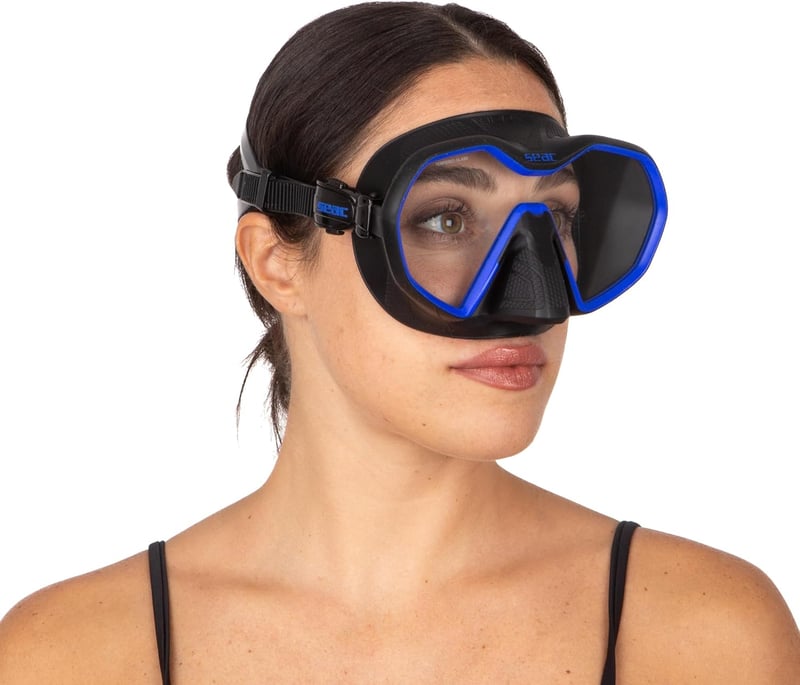 SEAC Icona Frameless egylencsés búvármaszk, olasz gyártás - Black / Blue