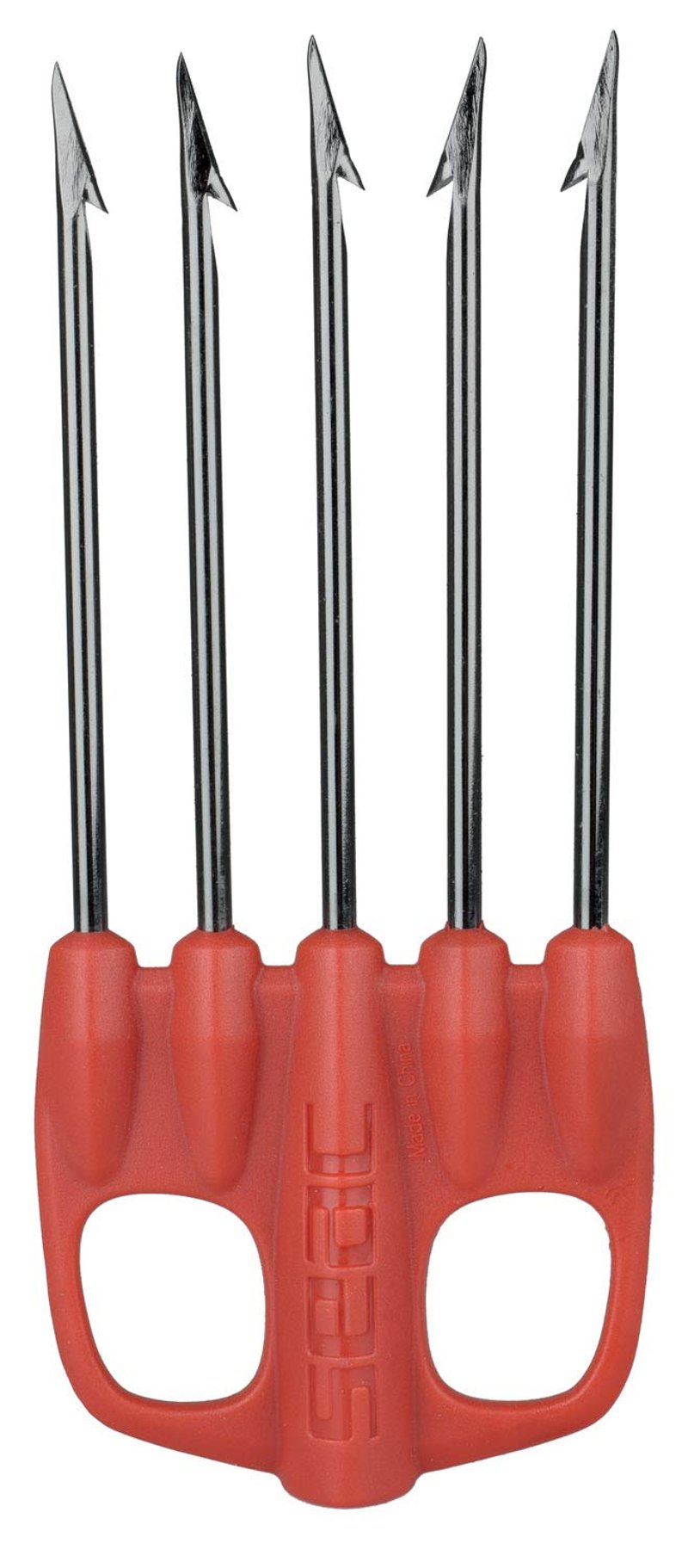 SEAC Killer Special Nylon päťhrotá kovaná harpúna na podmorský lov - červená