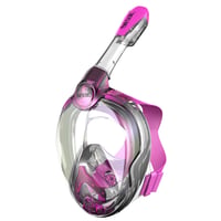 Mască de snorkeling full-face Seac Magica Junior, cu sistem anti-aburire, tub Dry Top, roz 1