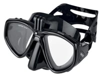 Mască de scufundări SEAC One Pro cu adaptor pentru cameră de acțiune GoPro, pentru scufundări și snorkeling, negru 1