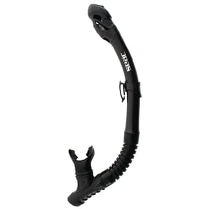 Snorkel SEAC Reverse Dry cu sistem de vârf uscat și supapă de purjare, negru – pentru scufundări și snorkeling, utilizat