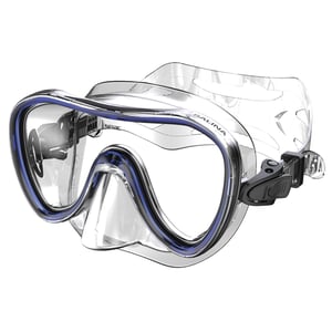 Mască de scufundări SEAC Salina pentru adulți - pentru snorkeling și scufundări, pentru bărbați și femei, albastru-transparent, utilizată