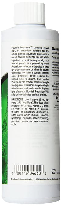 Seachem Flourish Potassium kálium kiegészítő akváriumi növényekhez, 250 ml 2