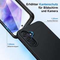 seacosmo Samsung Galaxy A55 5G 360°-os ütésálló tok beépített kijelzővédővel - fekete 3