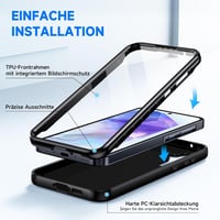 seacosmo Samsung Galaxy A55 5G 360°-os ütésálló tok beépített kijelzővédővel - fekete 5