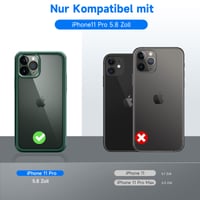 Puzdro na iPhone 11 Pro seacosmo s integrovanou ochranou displeja z tvrdeného skla, 360° ochrana – zelené 2