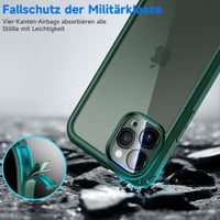 Puzdro na iPhone 11 Pro seacosmo s integrovanou ochranou displeja z tvrdeného skla, 360° ochrana – zelené 5