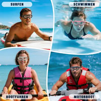 Plavecké okuliare Seaflar BBK unisex pre dospelých, proti zahmlievaniu, UV ochrana, veľký rám, HD šošovky, ružovo-priehľadné so zrkadlovým efektom, na plávanie a potápanie 7
