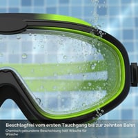 Ochelari de înot pentru copii Seaflar, 2 bucăți, vârste 3-14 ani, ramă mare, anti-aburire, echipament de înot unisex 3
