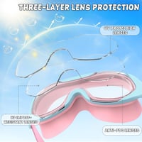 Ochelari de înot pentru copii Seaflar, 3-14 ani, anti-aburire cu protecție UV, vedere panoramică, reglare rapidă, unisex, roz-albastru 3