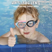 Ochelari de înot pentru copii Seaflar, 3-14 ani, anti-aburire cu protecție UV, vedere panoramică, reglare rapidă, unisex, roz-albastru 6