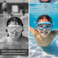 Detské plavecké okuliare Seaflar s veľkým rámom, sada 2 ks, pre deti od 3 do 14 rokov, nastaviteľný silikónový remienok, unisex okuliare na plávanie a potápanie pre chlapcov a dievčatá 6