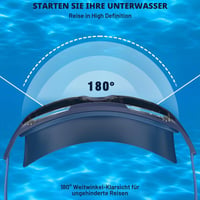 Plavecké okuliare Seaflar pre dospelých, veľký rám, UV ochrana, úprava proti zahmlievaniu, HD šošovky, unisex, priehľadné, zrkadlové modré, na potápanie a vodné športy 2
