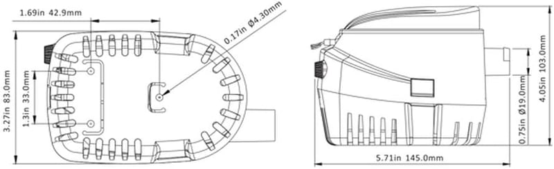 SEAFLO 12V Automata Merülő Fenékvíz Szivattyú 750GPH Úszókapcsolóval - Hajókhoz, Csónakokhoz, Lakóautókhoz - 2,5m Emelési Magasság - Orange, bilge, Plastic