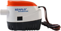 SEAFLO 12V Automata Merülő Fenékvíz Szivattyú 750GPH Úszókapcsolóval - Hajókhoz, Csónakokhoz, Lakóautókhoz - 2,5m Emelési Magasság - Orange, bilge, Plastic 3