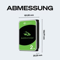 Seagate BarraCuda ST2000DMZ08 belső HDD - 2 TB, 3.5", 7200 rpm, 256 MB cache - ezüst 9