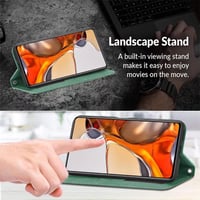 SEAHAI Motorola Moto G54 5G flip tok kártyatartóval - zöld 4