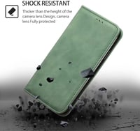 SEAHAI Motorola Moto G54 5G flip tok kártyatartóval - zöld 6