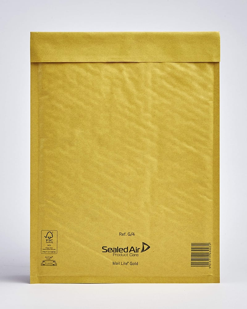 Bublinková obálka Sealed Air Mail Lite veľkosť G/4, 240 x 330 mm, zlatá