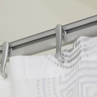 Sealskin Easy Roll set šipki za tuš zavjesu, mat krom, aluminij, L-oblik, U-oblik i kutni raspored, stropni nosač prilagodljive duljine 3