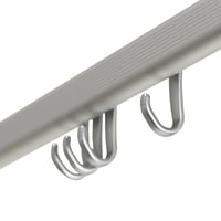 Sealskin Easy Roll set šipki za tuš zavjesu, mat krom, aluminij, L-oblik, U-oblik i kutni raspored, stropni nosač prilagodljive duljine 1
