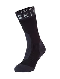 SealSkinz uniseks vodootporne čarape srednje dužine za ekstremno hladno vrijeme, crno/sivo/bijele, veličina L 1