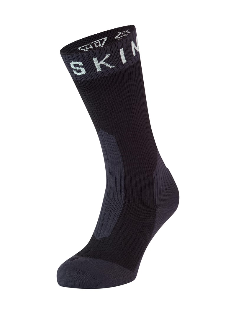 SealSkinz uniseks vodootporne čarape srednje dužine za ekstremno hladno vrijeme, crno/sivo/bijele, veličina L