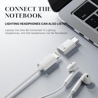 SEASJHBAY USB-C audio adaptér pre slúchadlá, 2 ks – Hi-Fi zvuk, ovládanie na kábli, Plug and Play – kompatibilný s iPhone, iPad a zariadeniami s USB-C 5