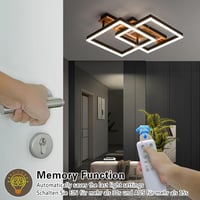 SEATAIN LED Mennyezeti Lámpa Fa Kerettel Dimmelhető Távirányítóval 47cm - Black 4