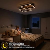 SEATAIN LED Mennyezeti Lámpa Fa Kerettel Dimmelhető Távirányítóval 47cm - Black 3