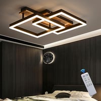 SEATAIN LED Mennyezeti Lámpa Fa Kerettel Dimmelhető Távirányítóval 47cm - Black 1