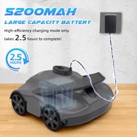 Seblub Akkumulátoros Medence Robotporszívó 130 Perc Üzemidő 5200mAh 7