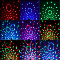 SEBRUANC 2db LED Diszkógömb 360° Forgó Party Lámpa Távirányítóval RGB Zenei Vezérlés 2