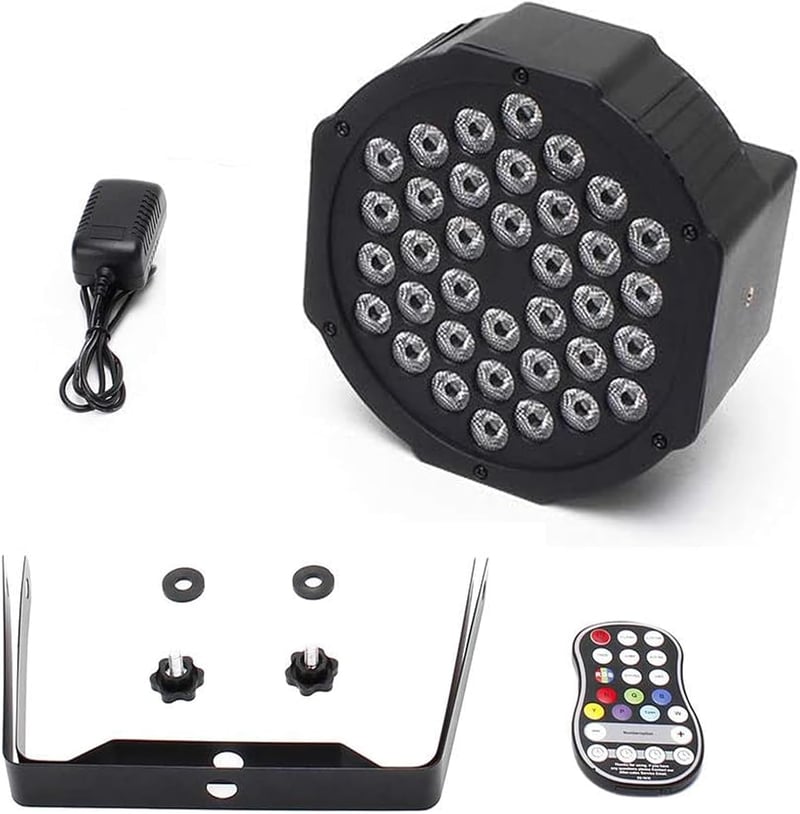 SEBRUANC 4x Akkumulátoros RGB LED Par Lámpa Táskával, Diszkó Fény Távirányítóval és Hangaktivációval