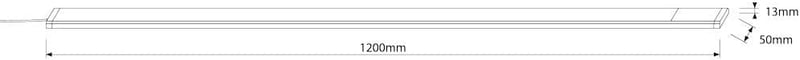 SEBSON LED Bútorvilágítás 120cm - Meleg Fehér Fénycsík 20W 1300lm, Konyhapult Világítás, Kapcsolóval, IP20 Beltéri
