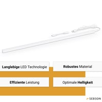 LED podlinkové svietidlo SEBSON do kuchyne 120 cm so zástrčkou a vypínačom, 4000K neutrálne biele svetlo 2