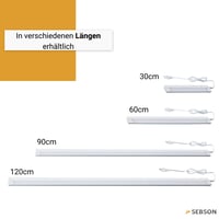 LED podlinkové svietidlo SEBSON do kuchyne 120 cm so zástrčkou a vypínačom, 4000K neutrálne biele svetlo 7