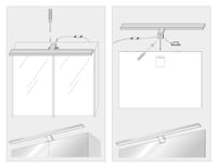 SEBSON Iluminat oglindă LED 90 cm pentru baie IP44, lampă pentru montare pe dulap și oglindă, alb neutru 4000K, 15W 1300lm, Smin 5