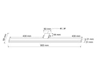 SEBSON Iluminat oglindă LED 90 cm pentru baie IP44, lampă pentru montare pe dulap și oglindă, alb neutru 4000K, 15W 1300lm, Smin 4